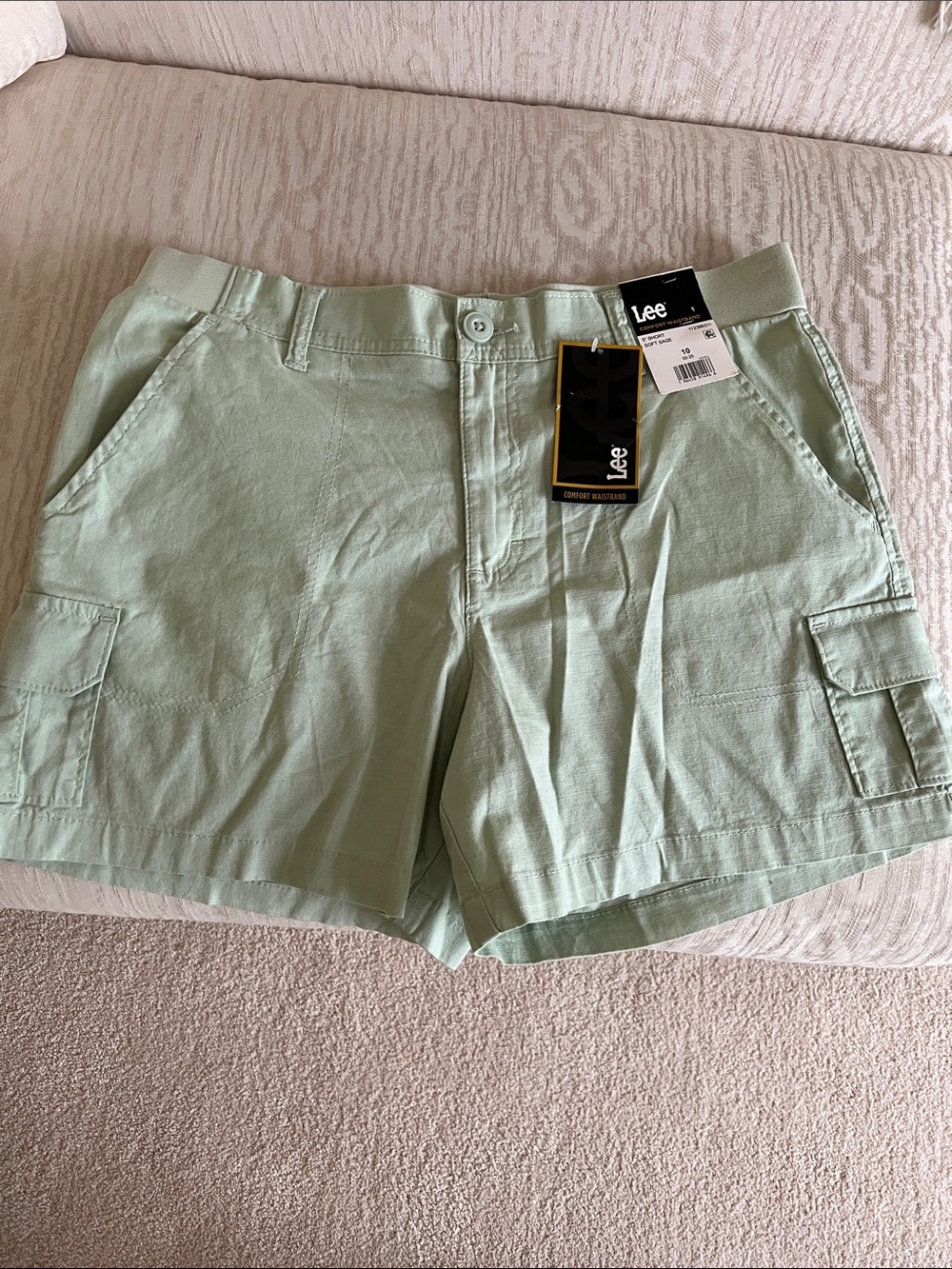 Lee Women's Light Green Cargo Shorts